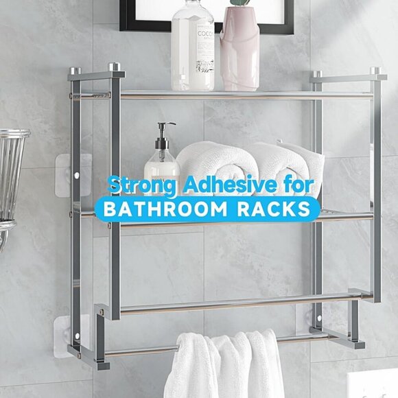 Adhesive Hooks for Wall13lb Max, Wall Hangers Without Nails for Photos Frames, U - Picture 6 of 9